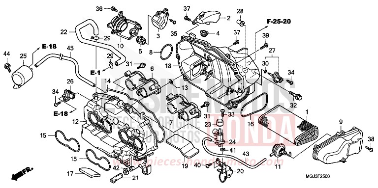FILTRE A AIR de CBF1000F ABS PEARL COOL WHITE (NHA16) de 2010